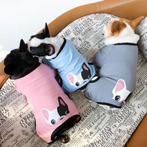 골든독 불독얼굴 올인원 S-3XL 프렌치불독 잉글리쉬불독 아메리칸 불리 시바견 중형견 중대형견 착용가능 옷, 핑크