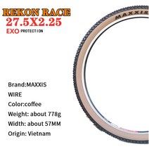 MTB 타이어 MAXXIS-REKON 레이스 MTB 스틸 타이어 27.5X2.25 건조한 XC 트레일 및 짧은 트랙 적합합니다., 02 27.5X2.25 WIRE Y EXO_01 와이어