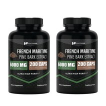헬스파르 피크노제놀 프랑스 해양 소나무 껍질 추출물 호팍사 파인바크 6000mg 200캡슐 2통
