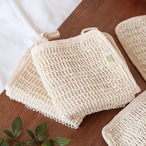 삼베수세미 제로웨이스트 친환경 수제 핸드메이드 네모 1P