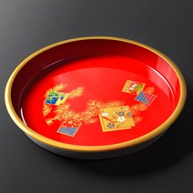 쟁반 트레이 빈티지 가정용 찻잔 플라스틱 원형 일식 칠기 다기, 옵션17