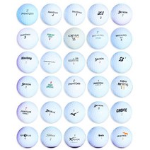 토탈브랜드 화이트 혼합 A-급 100알 골프 로스트볼, 100개