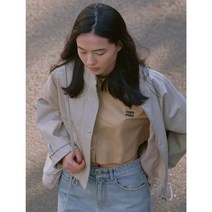 [에잇세컨즈] 자수 크롭 셔츠 베이지 (163264EY2A)