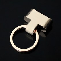 가죽공예 T형키링 키링 부자재 열쇠고리 ONTON, 골드 무광