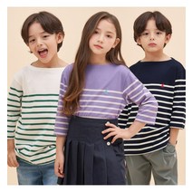 빈폴키즈 23SS 면 7부 스트라이프 티셔츠