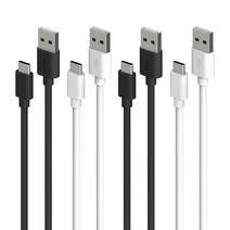 1+1+1+1 블링어스 USB C타입 고속 충전 케이블 삼성 갤럭시 노트8 노트9 노트10 노트20, 3m 블랙