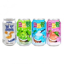 해태 코코팜 340ml x 24캔 240ml 피치핑크 복숭아 화이트요구르트 블루하와이 샤인온더비치, 해태-코코팜포도340㎖(뚱24캔)