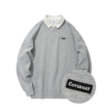 국내매장 정품 커버낫 COVERNAT 럭비 맨투맨 멜란지 그레이