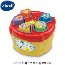도매팡팡 브이텍 도형끼우기 드럼 185103 모양맞추기