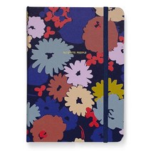 Kate Spade New York A-Z 탭이 있는 주소록 화이트 인조 가죽 전화번호부, Swing Flora