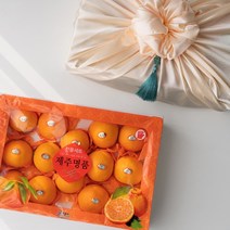 [바른팜] 제주 천혜향 과일 선물 세트 보자기 노리개 포장, 1box, 천혜향 2kg 일반박스