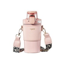 KISKY 보온병 컵 애호가 컵 페어 밀짚 컵, 작은 480ML 핑크, 싱글 컵 브러시