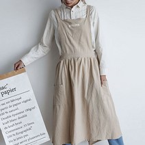 린넨 모던 앞치마 에이프런 3style, 모던앞치마 A / 스카이블루