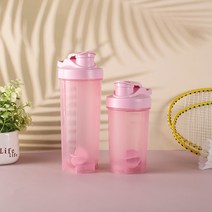 500/700ml 셰이커 병 블렌더 워터 컵 단백질 파우더 보디 빌딩 액세서리 휴대용 믹서 컨테이너 스포츠 보충제, 분홍색, 700ml