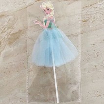 다양한 공주 생일 파티 장식 케이크 토퍼 21cm 엘사 백설공주 소피아 신데렐라, 16.1pack-Flag S