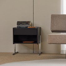 16피스 강화유리 사이드 협탁 사이드 테이블, 블랙