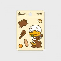 [카카오프렌즈] 피크닉 엠보스티커 (튜브) 75x90mm, 상세페이지 참조, 상세페이지 참조