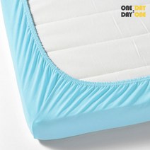 이케아 LEN 렌 유아 침대 매트리스커버 블루 80x165cm