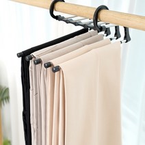 생활공식 논슬립 5단 접이식 바지걸이, 1개, 블랙