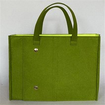 스타벅스텀블러일본 펠트 가방 접이식 대용량 핸드백 HACO-KABE 토트 백 학생 학교 도서 노트북 패드 스토, 01 green_01 285x196mm