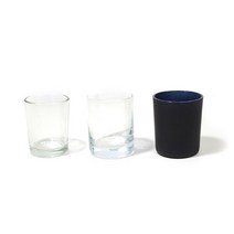 캔들용기 - 투명 블랙 미니타입 원형, 2.7oz 블랙 80ml