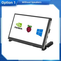 라즈베리 파이 7 인치 터치 스크린 IPS 1024x600 HD LCD HDMI 호환 디스플레이 홀더 RPI 4B 3B PC 보조 화면, 01 Option 1