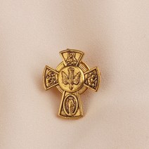 가톨릭 JHS 브로치 배지 황금 성체 헤일로 크로스 장식 종교 보석 articulos religiosos catolico 교회 선물, [01] 어두운 녹색