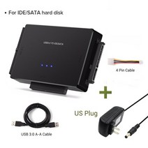 cd롬 리더기 씨디룸 DVD 플레이어 ODD 하드 디스크 드라이브 어댑터 변환기 케이블 usb 3.0 3 in 1 sata ide 3.5 인치 hddssd cd dvd 170, 100cm, 미국 어댑터