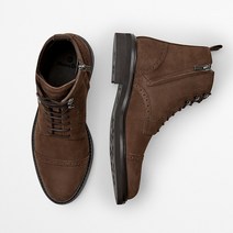 Massimo Dutti 마시모두띠 남성화 소가죽부츠 구두 브라운 하이 발목 편한 데일리 12003750700