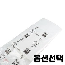손잡이 비닐 봉투 과일 야채 봉지 포장 27cm 33cm 36cm 40cm 흰색 파랑색 검정색 종류선택, 1개, 일반 봉투 5호(200매입) 36x60cm 백색