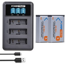 소니 DSC-RX100 M4/M5/M6/M7 NP-BX1 HX95 WX350 HX400V RX100M ii와 호환되는 DSC-HX90 배터리 및 LED 3, 02 2 pack kit