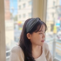 [리얼99]가죽 꼬임 와이드 반다나 데일리 헤어밴드 머리띠