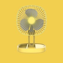 높이조절탁상용선풍기 게이밍 선풍기접이식 팬 3-기어 바람 데스크탑 야외 휴대용 여름 모기 구충제 아로마, 03 Yellow, 한개옵션1