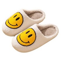 다매다매 겨울용 털슬리퍼 스마일 양모 털 실내화 슬리퍼 학원 사무실 실내 3컬러, 230mm(37-38), 화이트