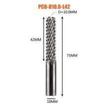 밀링커터 컷터 절삭공구 솔리드 카바이드 엔드밀 밀링 커터 비트 D08 10 16 18 24 31 PCB CNC 커팅 도구, 1pc-D10.0-42-D10