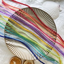 [20알]4mm 신백옥 원석 17종 천연석 비즈 공예 팔찌 목걸이 만들기재료 diy 취미, 연핑크