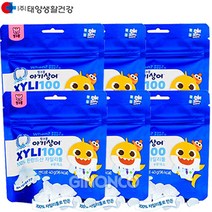 핑크퐁 아기상어 자일리톨100 40g 무색소 캔디 무배, 자일리톨, 6개