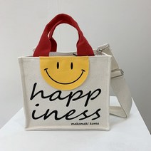 여자 사계절 필드 스마일 마코마키 골프 파우치백 미니 토트백, 원컬러