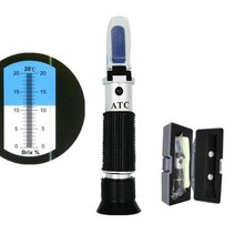 당도측정기 과일 당도계 우유 과일에 대한 atc 단맛 광학 테스터가있는 0-20 브릭스 굴절계 휴대용 설탕 굴절계 설탕 농도, 상자 포함