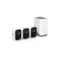 eufy Security eufyCam 3C 4-Cam 키트 카메라 실외 무선 4K 최대 16TB까지 확장 로컬 스토리지 얼굴 인식 AI 스포트라이트 컬러 나이트 비전 2.4GHz, 3개의 카메라 키트