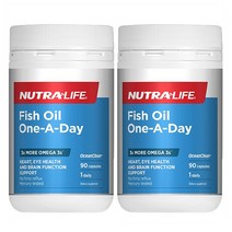 Nutralife Fish Oil One-A-Day 뉴질랜드 뉴트라라이프 피쉬 오일 원어데이 트리플 스트렝스 90캡슐 2통, 1개