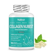 가수분해 콜라겐 과 손톱 건강을 시키는 누베스트 90캡슐 뷰티 스킨 포뮬러 1팩, 팩 오브 1