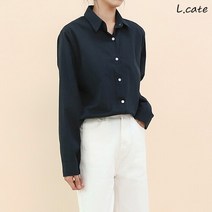 엘케이트 여성 셔츠 LCHT002 카라 무지 코튼 베이직 남방