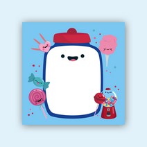 피에스준 예쁜 떡메모지 디자인 모음 메모지, 1개, 떡메 017. 캔디 플레이 캐릭터 디자인