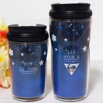 눈오는 겨울밤 커플 포토 텀블러 선물포장, 스테인리스[ 420ml](+8000)