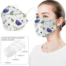 10PCS 성인 폴카 도트 인쇄 일회용 얼굴 마스크 물고기 모양의 Meltblown 헝겊 3d 보호 Earloop 붕대 Masques, 02 B