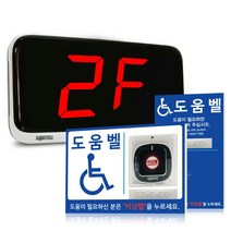 씨스콜 장애인 화장실 무선 비상벨 수신기 세트 장애자 도움벨, 수신기1대+비상벨4(세로형)