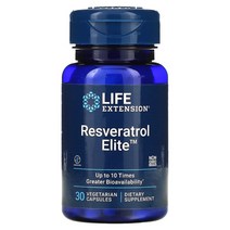 라이프익스텐션 레스베라트롤 퀘르세틴 엘리트 100mg 30캡슐 레스베라 레스베라톨, 1개, 기본