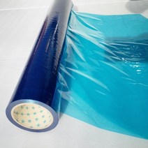 청랩 비닐랩 산업용 포장 표면보호 랩핑 파란색 필름 공업용 보호랩 PE 1000mm, D. 폭1m길이100m두께5