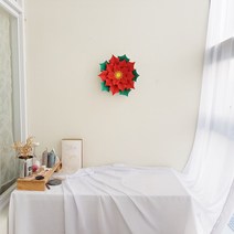[DIY] #b9 한송이 페이퍼플라워 diy 만들기 크리스마스장식 포인세티아, 소(골드)